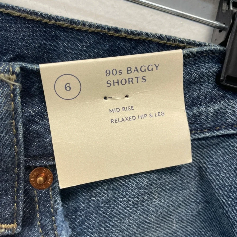 Universal Thread Women's Blue 90s Baggy Mid Rise Denim Jean Shorts Size 6